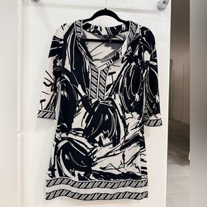 BCBGMaxAzria Black and White Dress